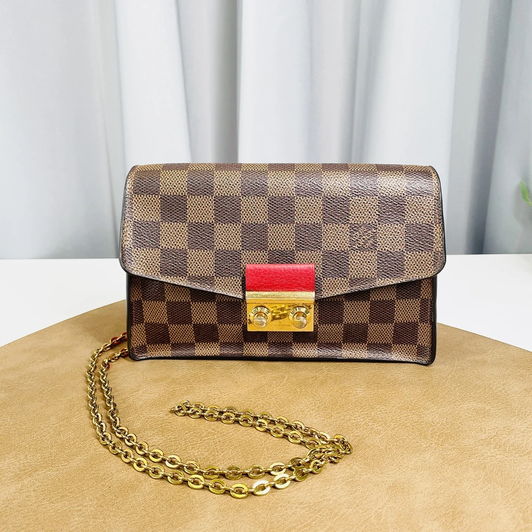 95新 LouisVuitton/路易威登 棋盘格挚爱小号斜挎包68814
