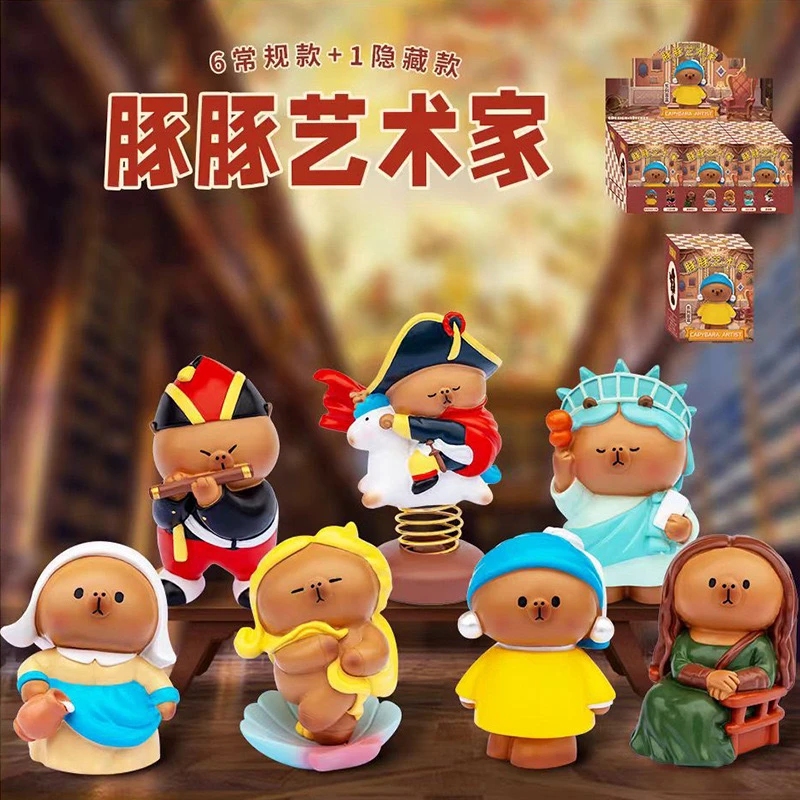 豚豚艺术家桌面公仔