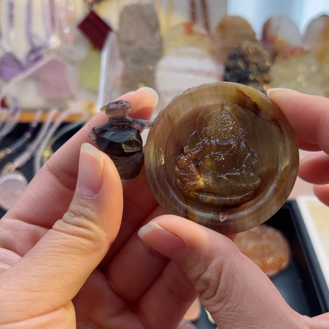 水晶颈饰未镶嵌咩***Ꮤ两件