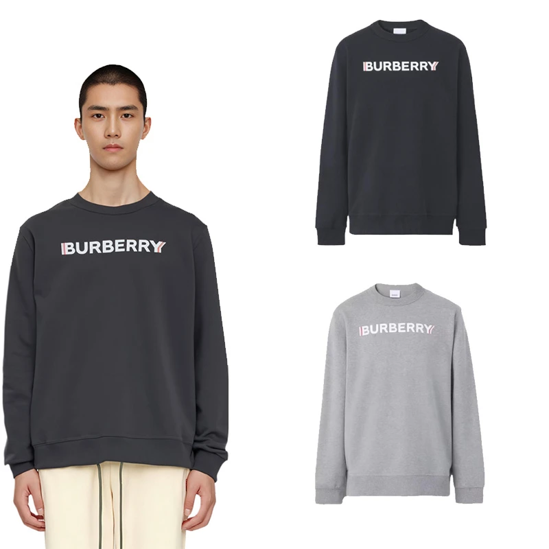 Burberry博柏利 字母印花圆领套头长袖卫衣 男女同款 80529851