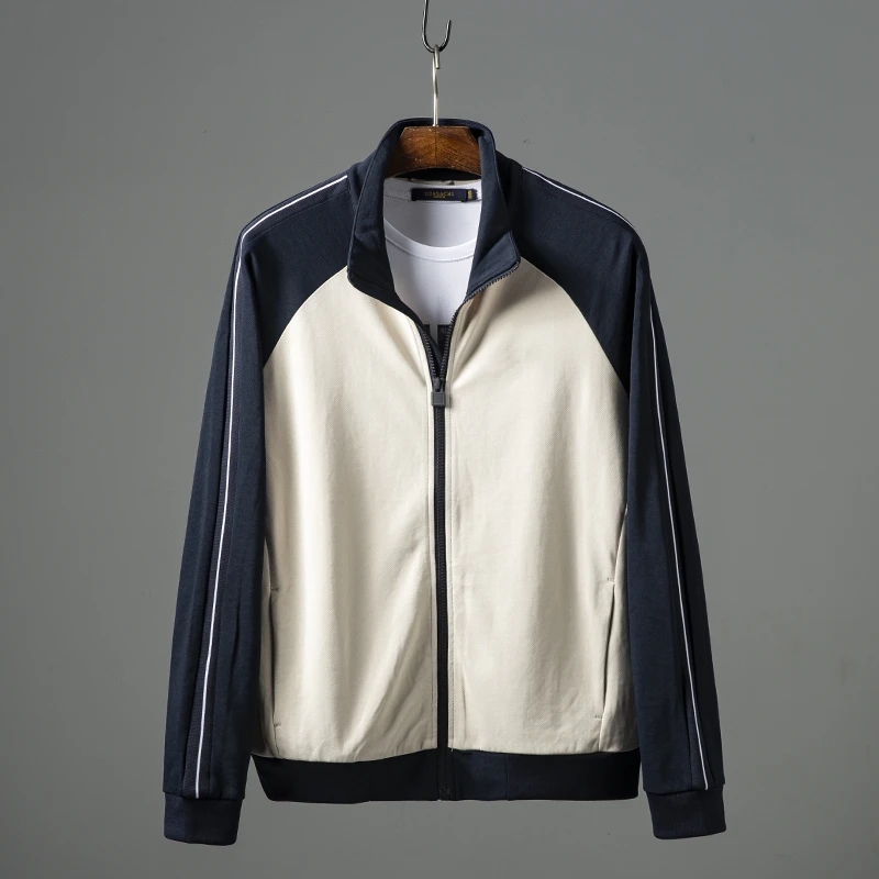 新款潮运动夹克外套男2025春季时尚撞色透气立领精致潮流男士衣服