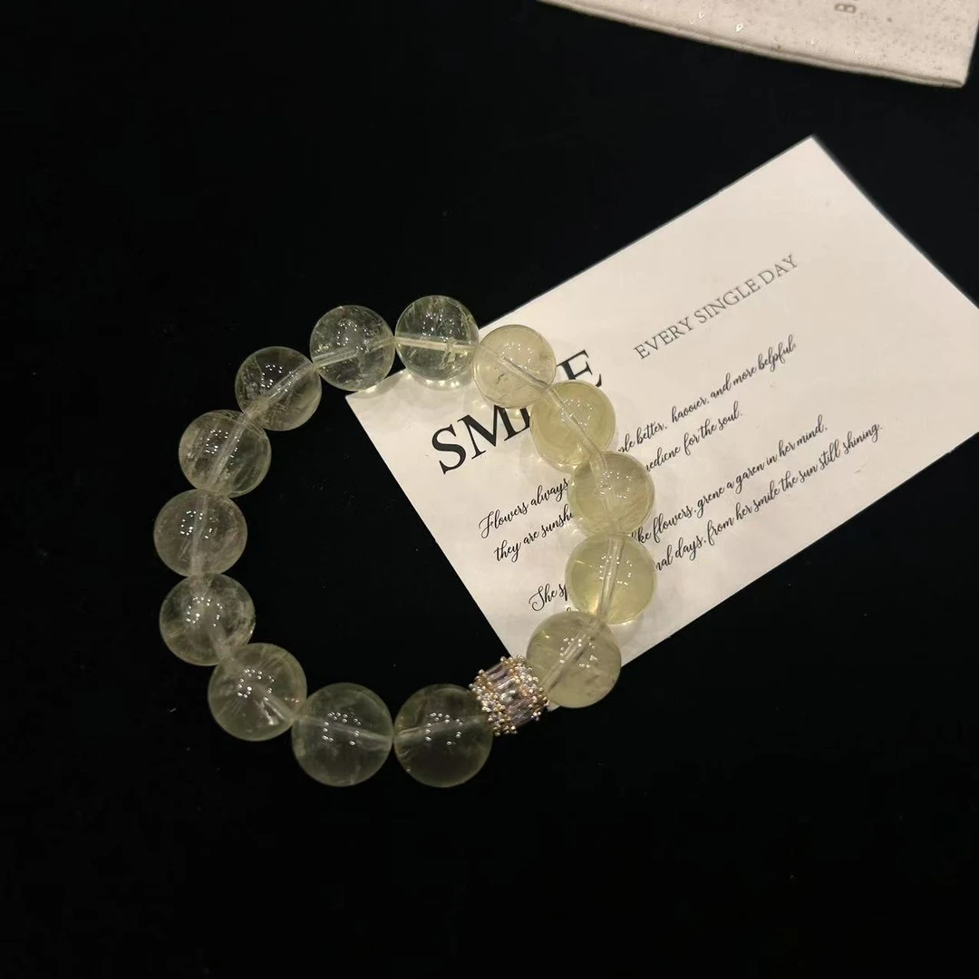 YIMI 天然水晶柠檬阿赛手链x1431（13毫米）