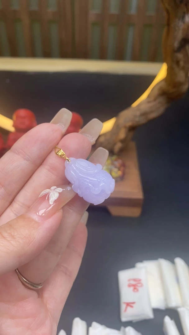天然a货翡翠18k白菜698