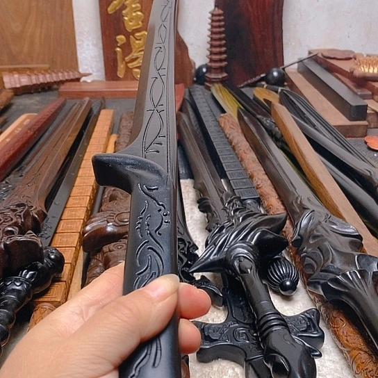 紫光檀木90长苗刀