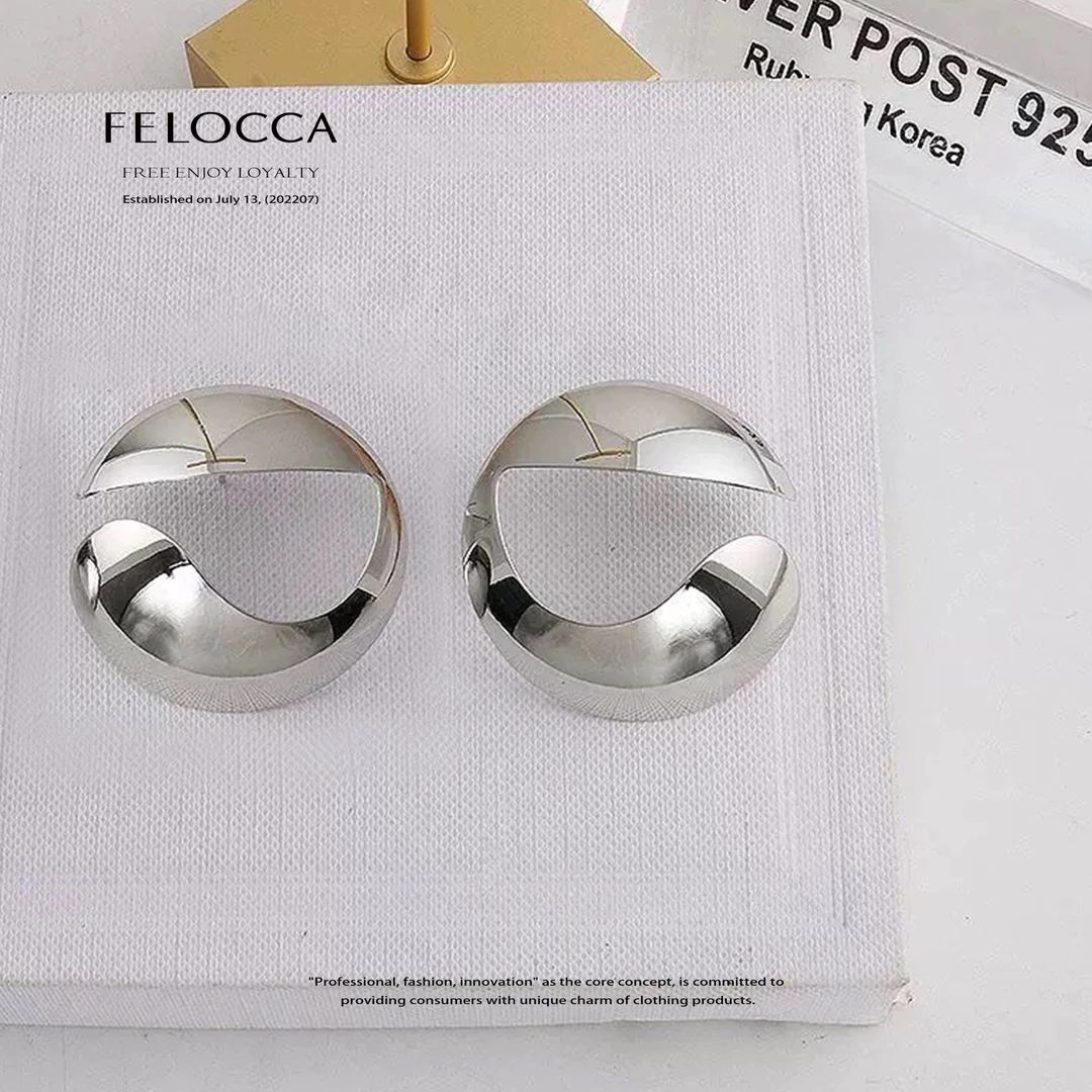 铜合金耳饰 【FELOCCA】不规则耳环冷淡风轻奢耳钉小众设计NYN-5064