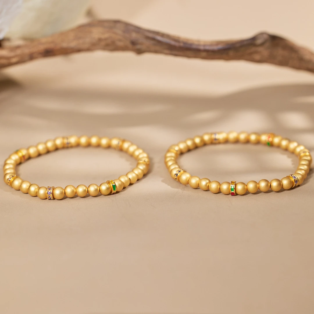 足银银制品 【歪歪】足银珐琅彩圆珠手串（多样性发一）XB-H3191