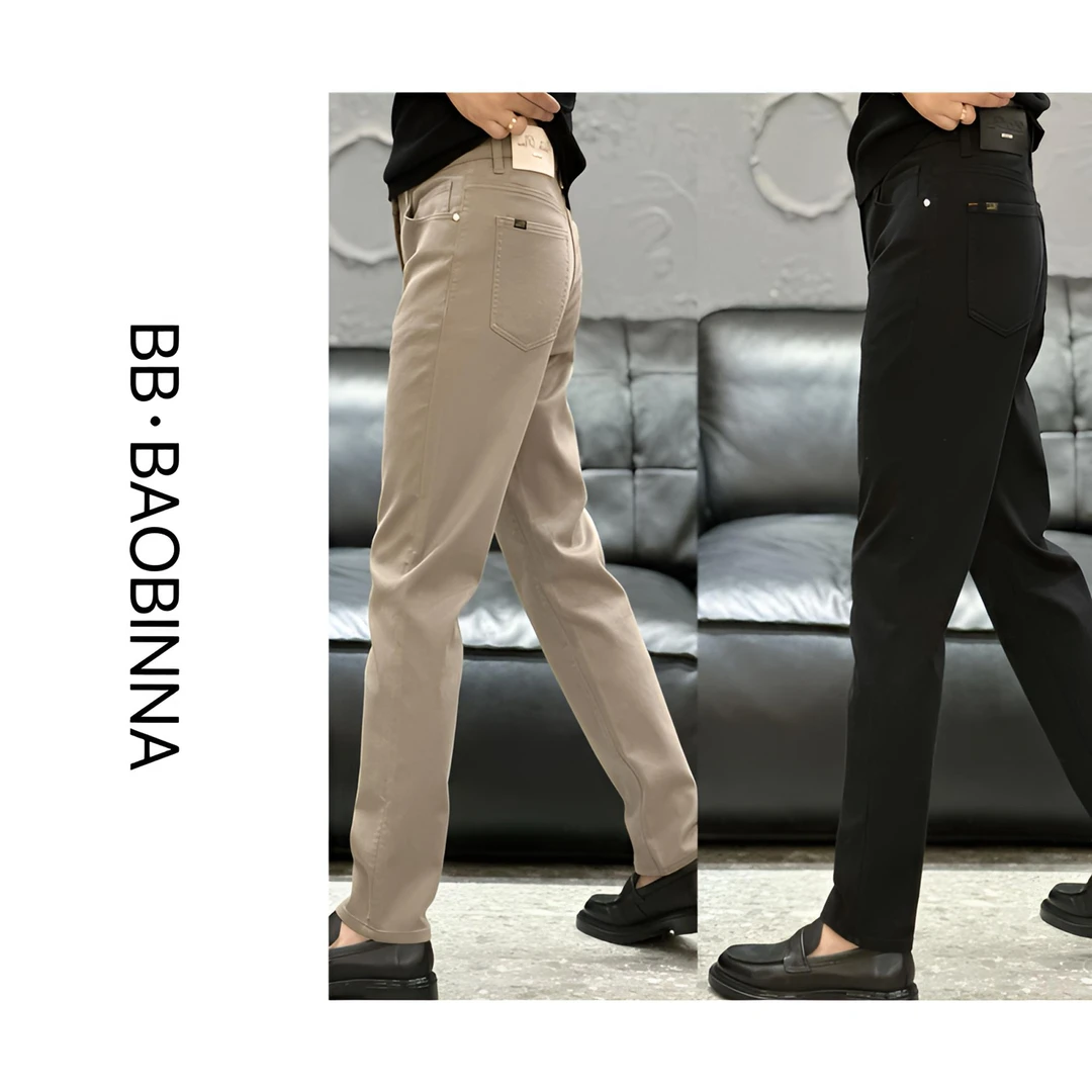 小野· 男装 | 高品质棉混纺纤维斜纹‘’立体剪裁" 男士休闲裤2215