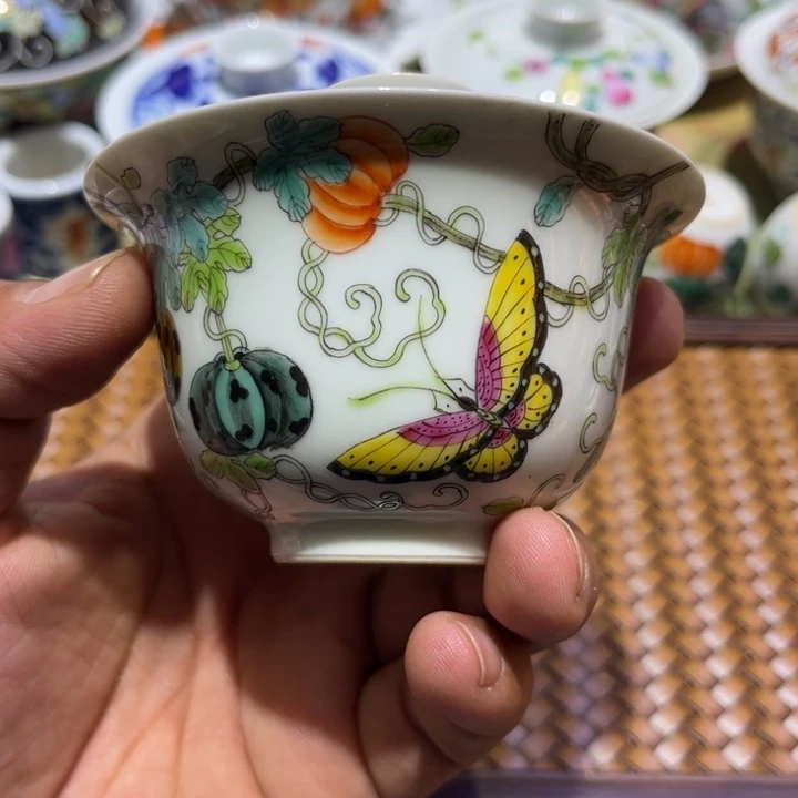 纯手绘精品盖碗杯