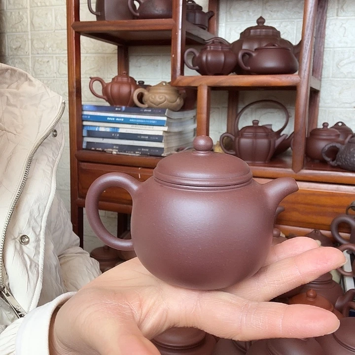 香***草紫砂茶壶鲍尊200cc精工半手工