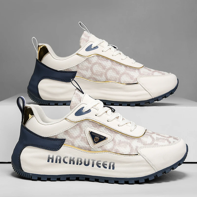 新款轻奢男女时尚休闲软底减震透气网面百搭情侣运动跑鞋