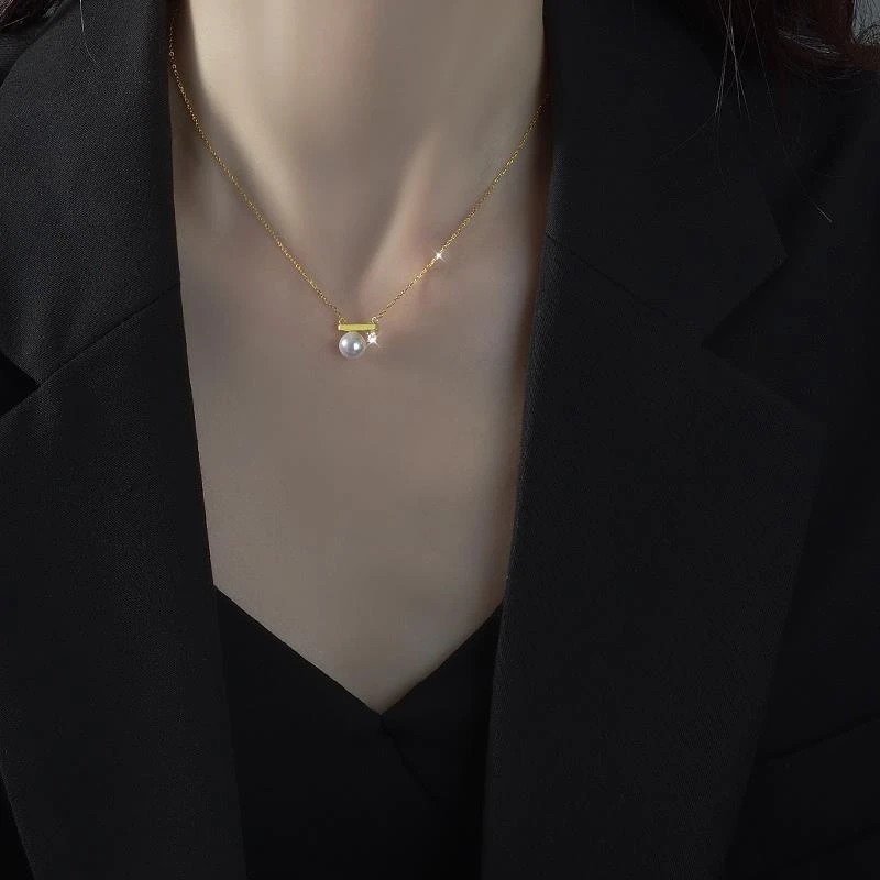 Catia Seli 链子925银 冷淡风平衡木项链女轻奢小众锁骨链高级感