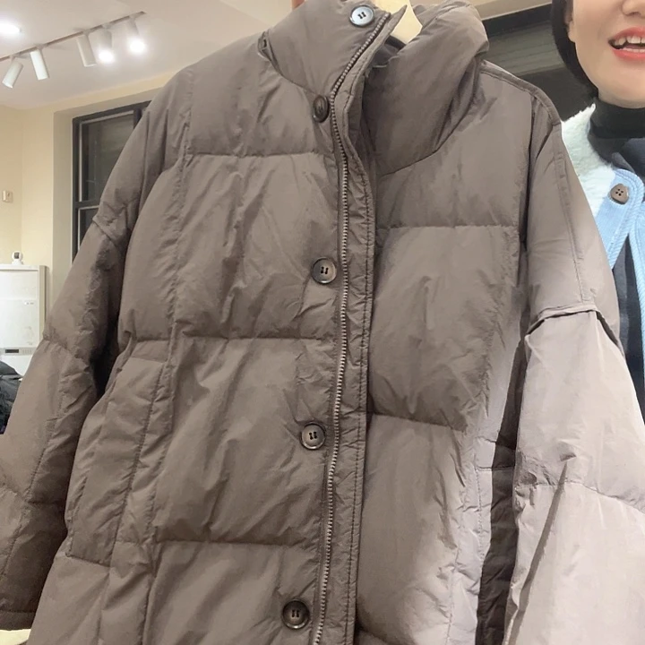 大瑶瑶同款韩系咖色棉服