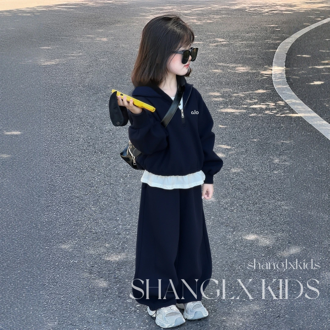 女童早秋穿搭一整套装卫衣裤子儿童2025新款秋装秋季童装女装洋气