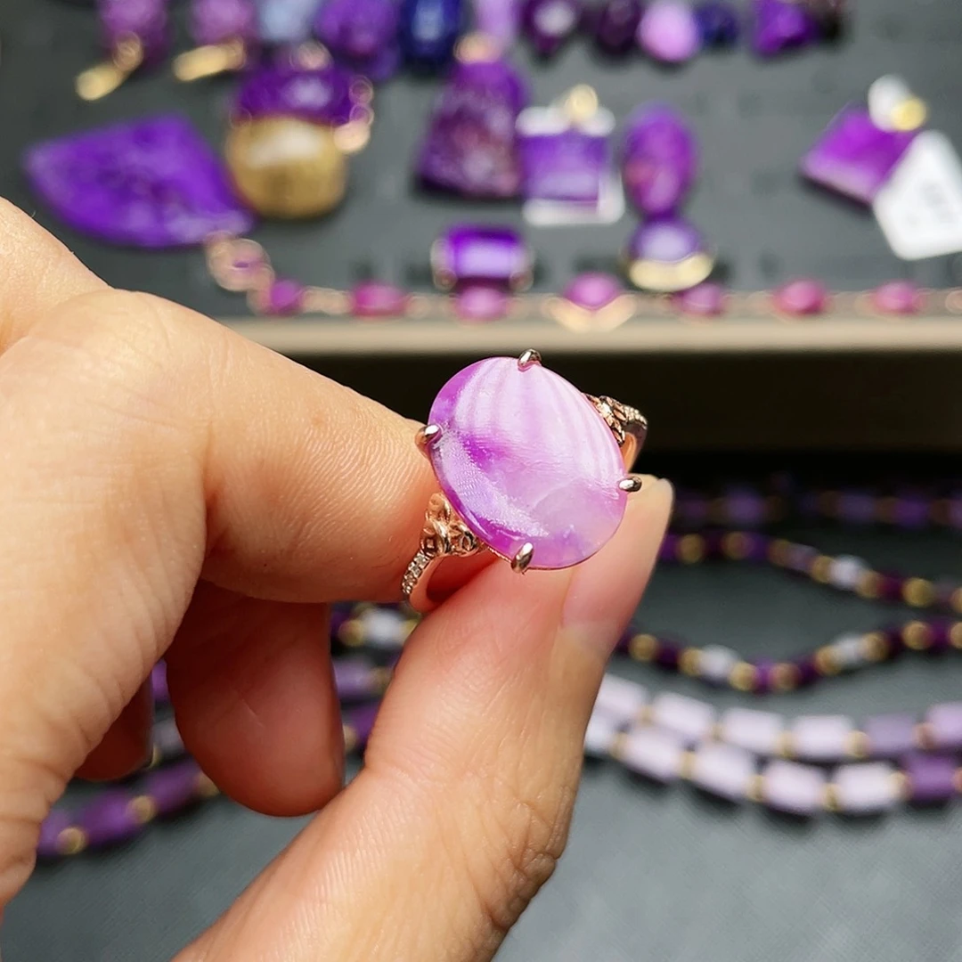 苏纪石（舒俱来）戒指银S925镶嵌