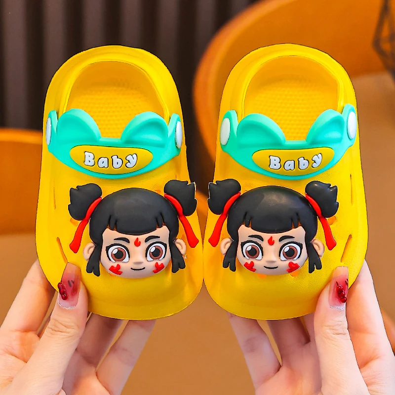 男夏季中性女卡通风可爱风拖鞋浴室男童厚底防滑外穿沙滩小童小孩
