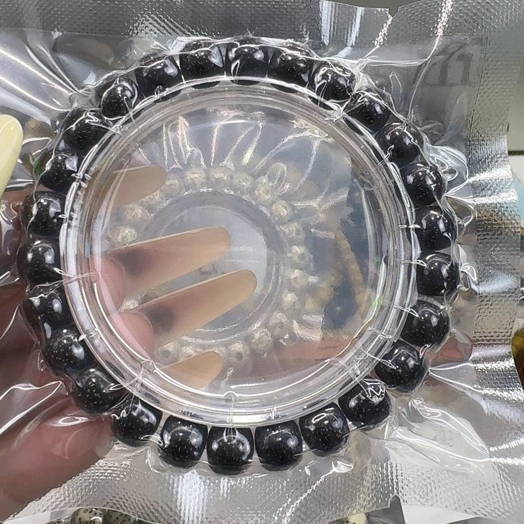 星月菩提吊坠45傲世糯冰黑金玉化98