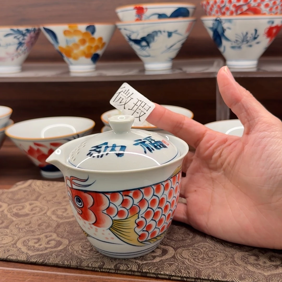 微瑕釉下彩纯手绘