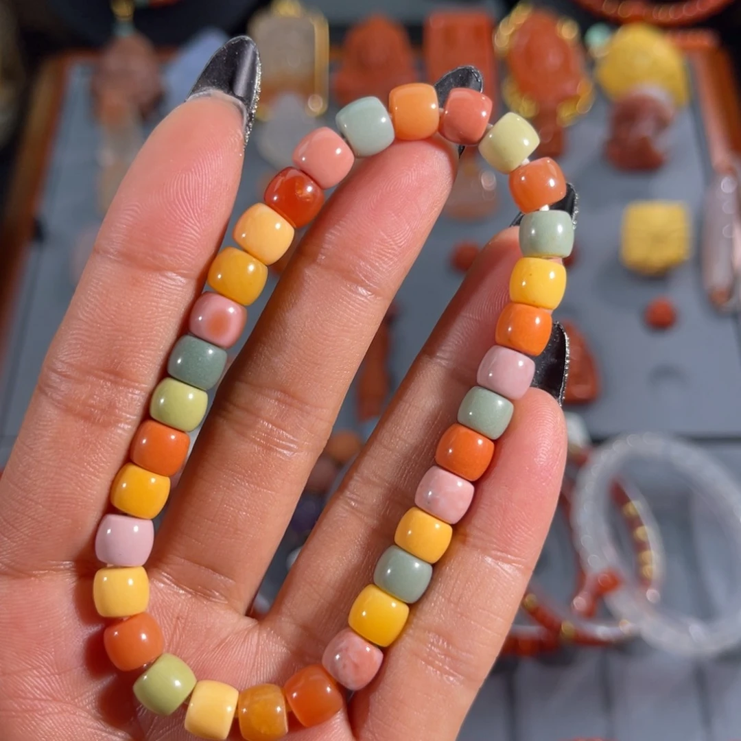 石英质玉（黄龙玉）多宝直切7不退换未镶嵌