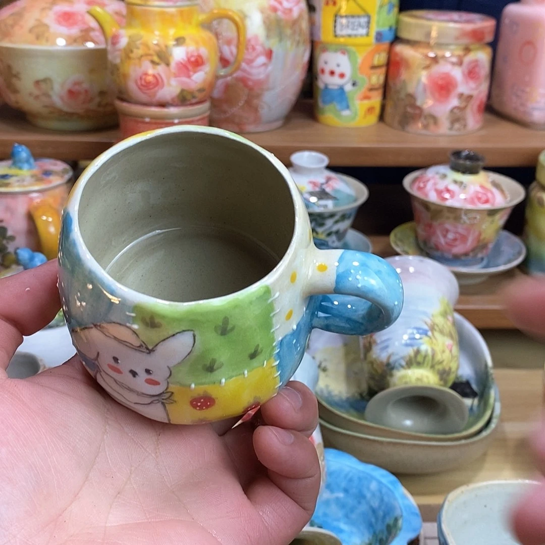 瓷片新年福利手绘陶瓷