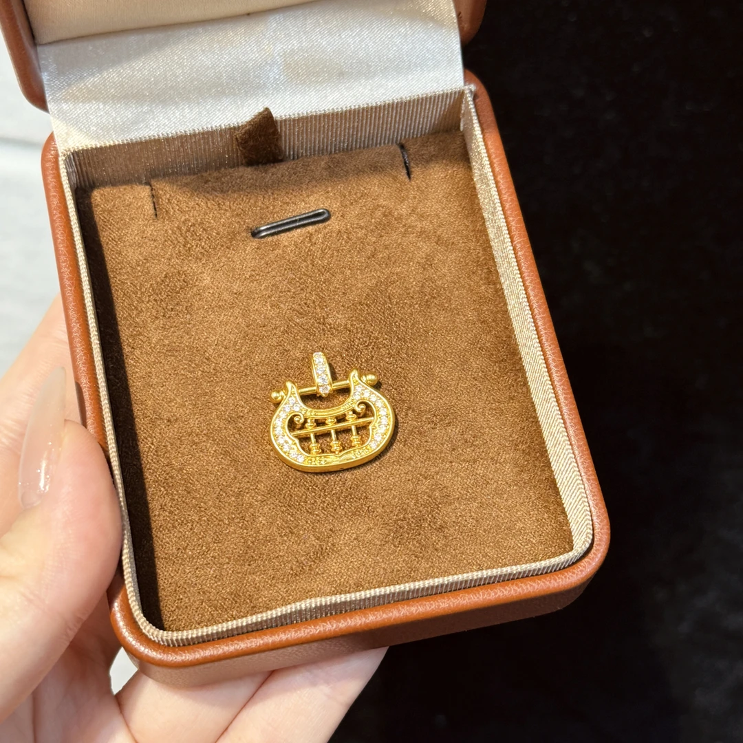 足金999如意算盘锁包送女生新年礼物