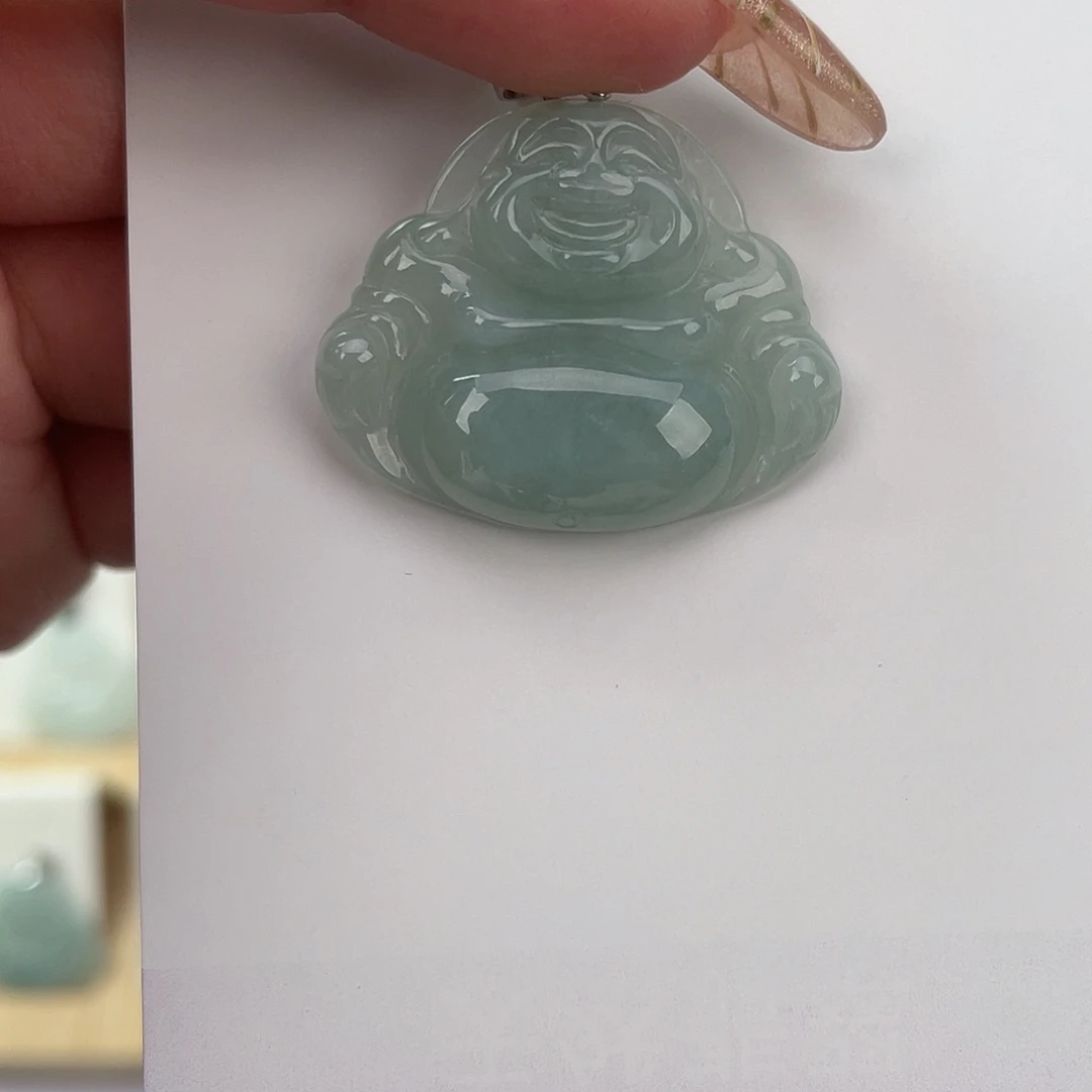 翡翠未镶嵌颈饰佛公