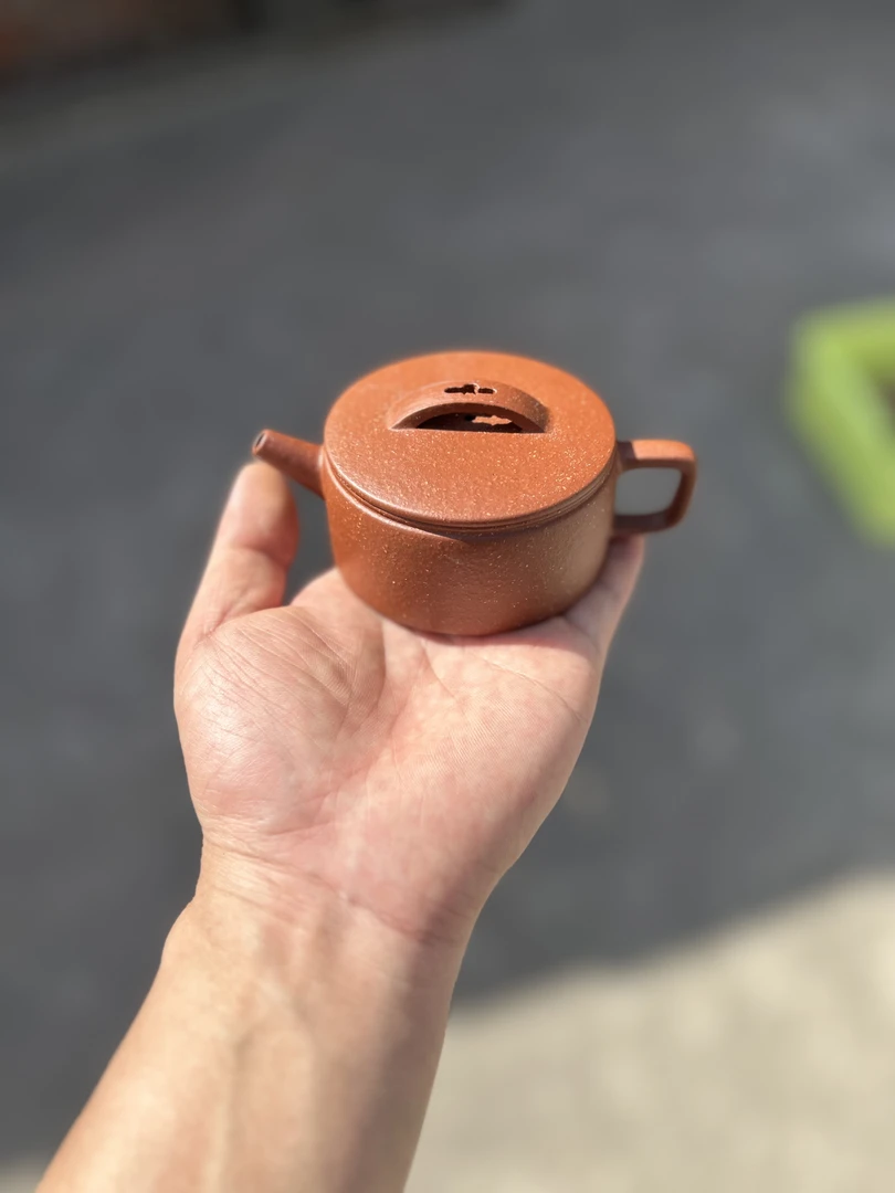 【小汉瓦】宜兴黄龙原矿红降坡，30目粗砂精工半手，容量120cc