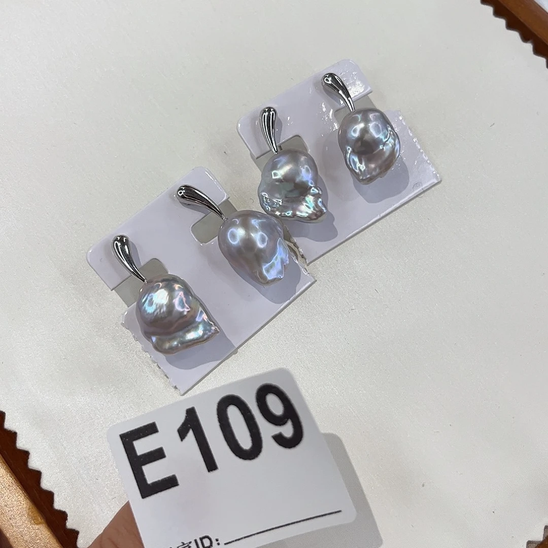 合金淡水珍珠耳饰