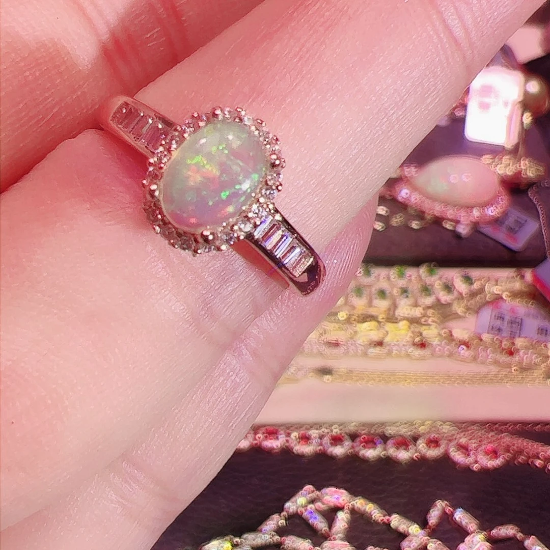 欧泊欧泊戒指银S925镶嵌