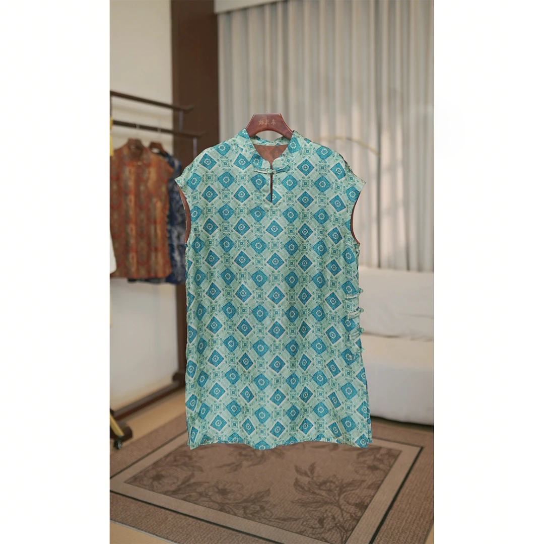 【碧月】新中式国风改良奥黛女夏小个子年轻款高级感上衣女