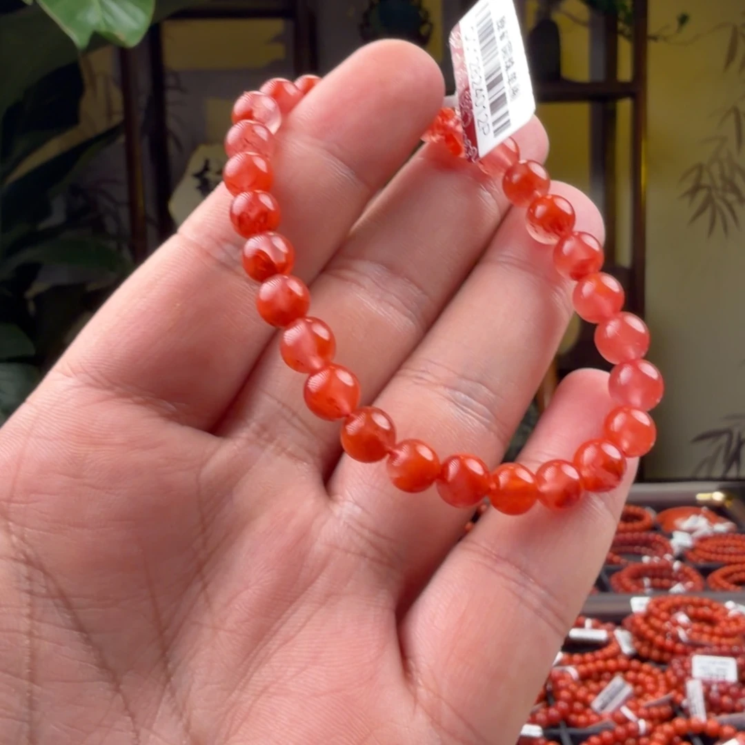 南红玛瑙未镶嵌手链