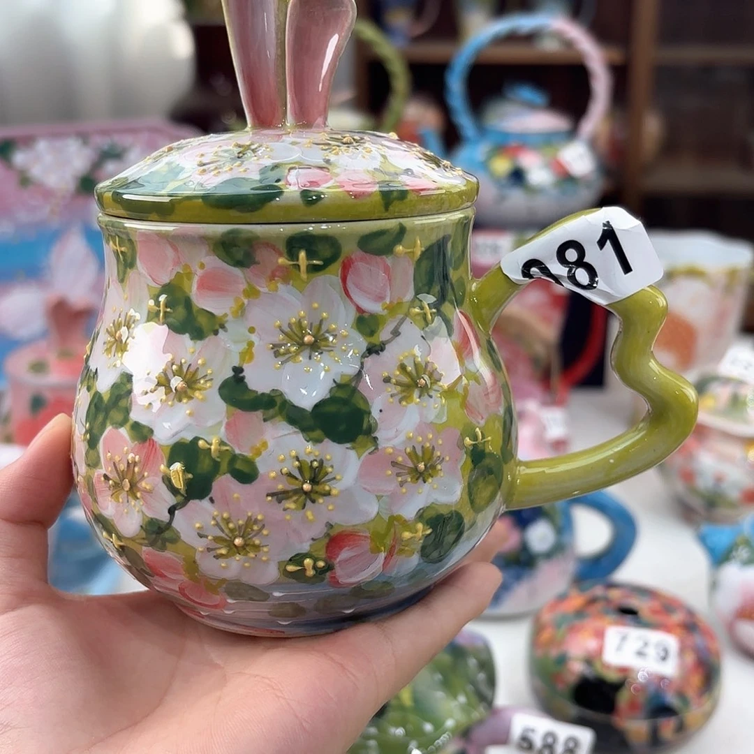 景德镇手绘高温釉下彩陶瓷茶具