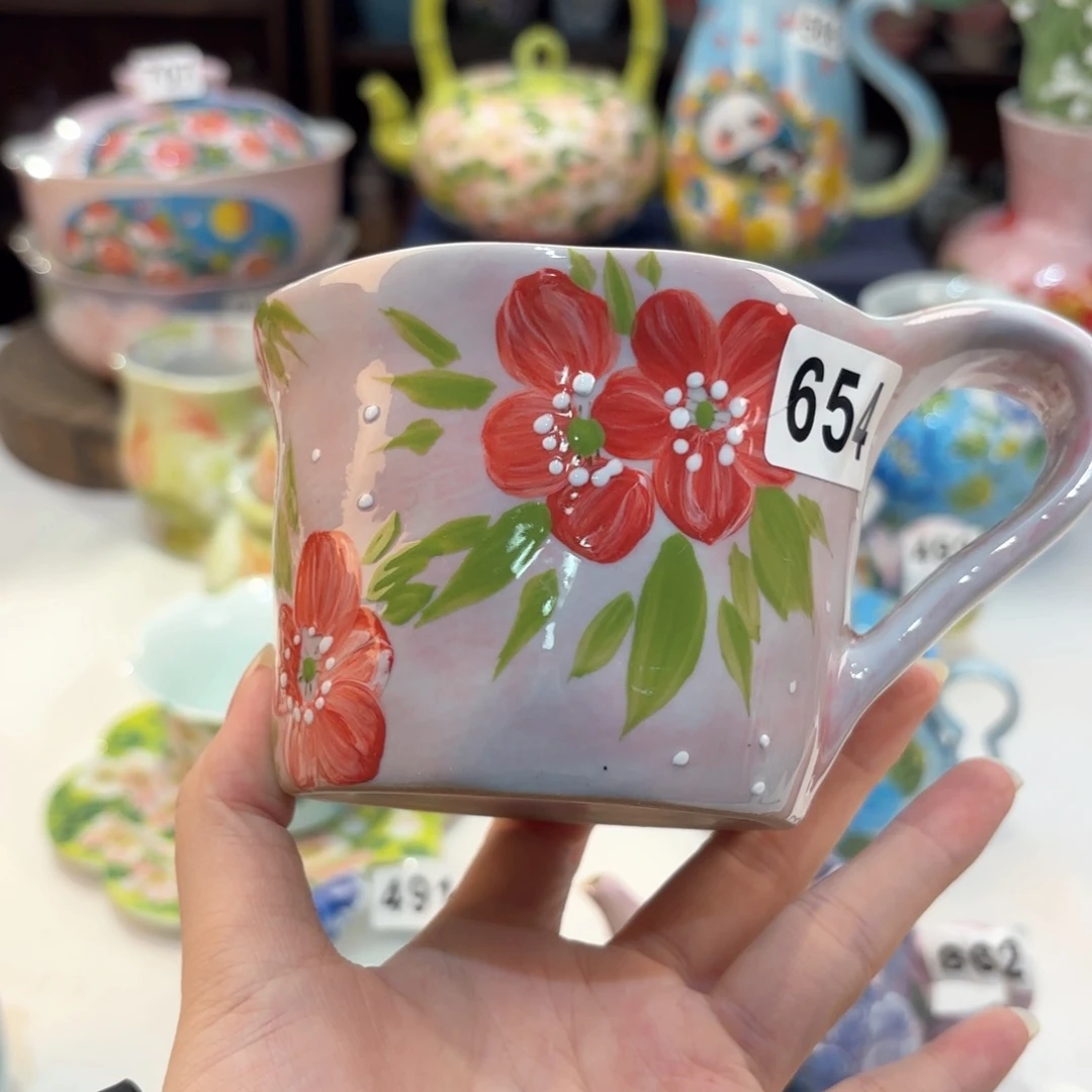 景德镇手绘高温釉下彩陶瓷茶具