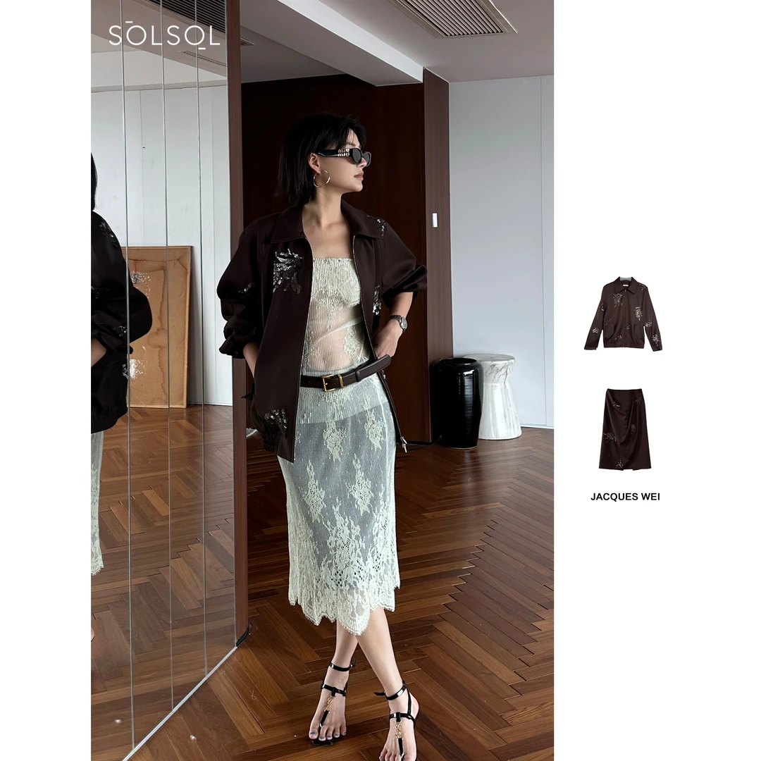 JACQUES WEI 设计师品牌花卉刺绣夹克套装 25春夏新品 SOLSOL