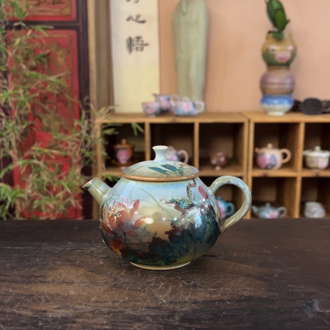 柴烧纯手工手绘陶瓷