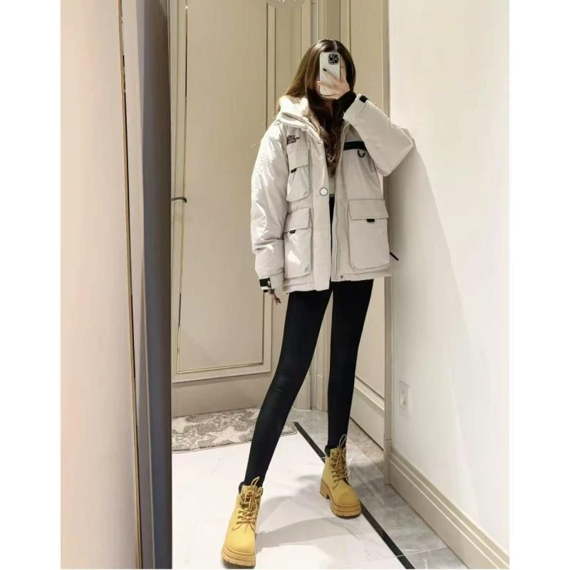 冬季保暖绒服男女同款经典工装款