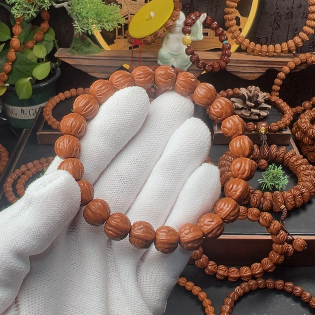 吊坠桃核老*1.0新品玉龙脊手串