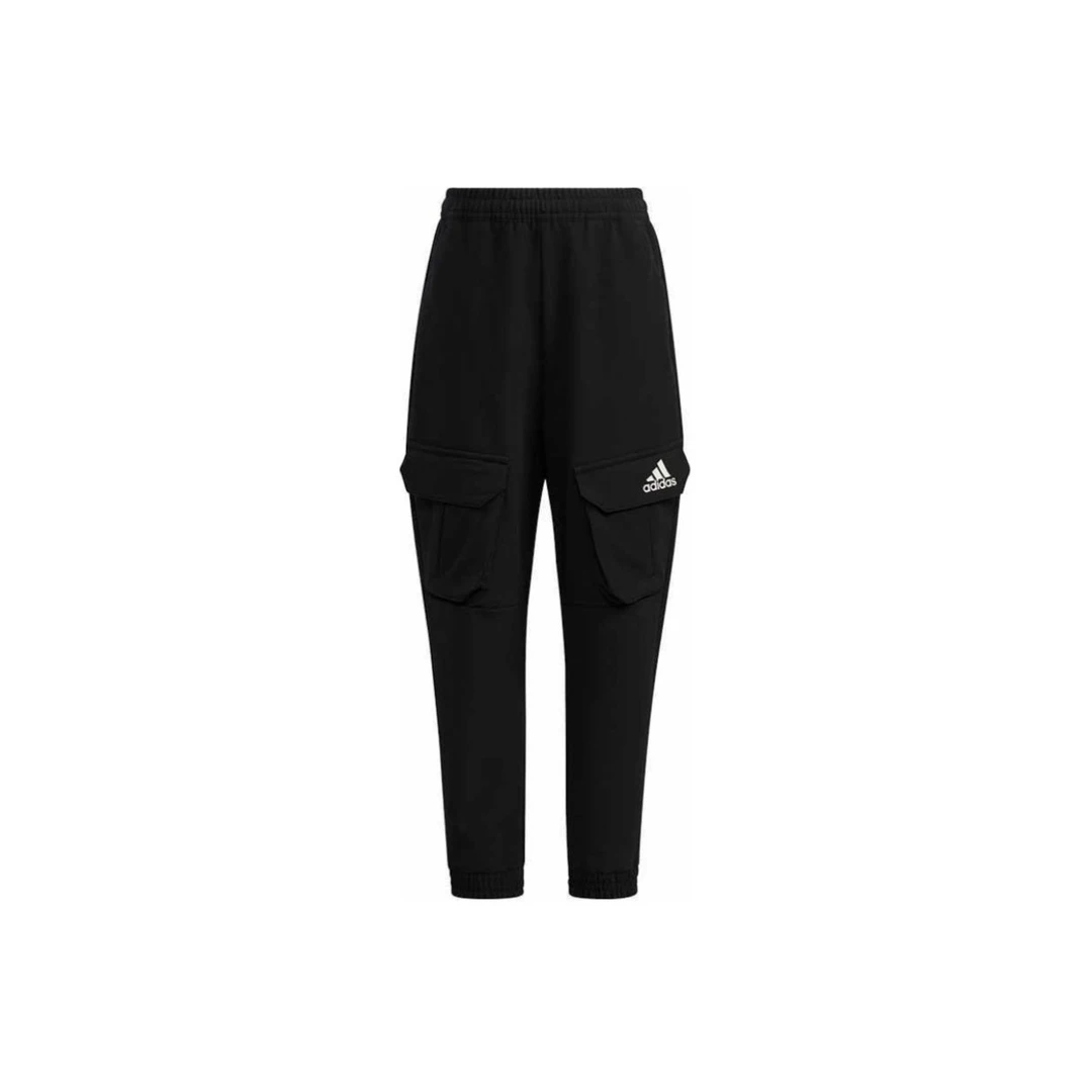 adidas阿迪达斯 黑色 百搭长裤中小童 H40253