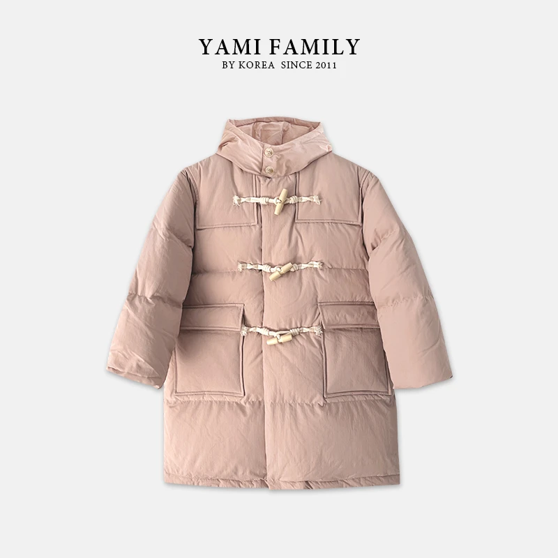 《儿童款》YM 742 童装经典羽绒服时尚休闲连帽中长款加厚中大童