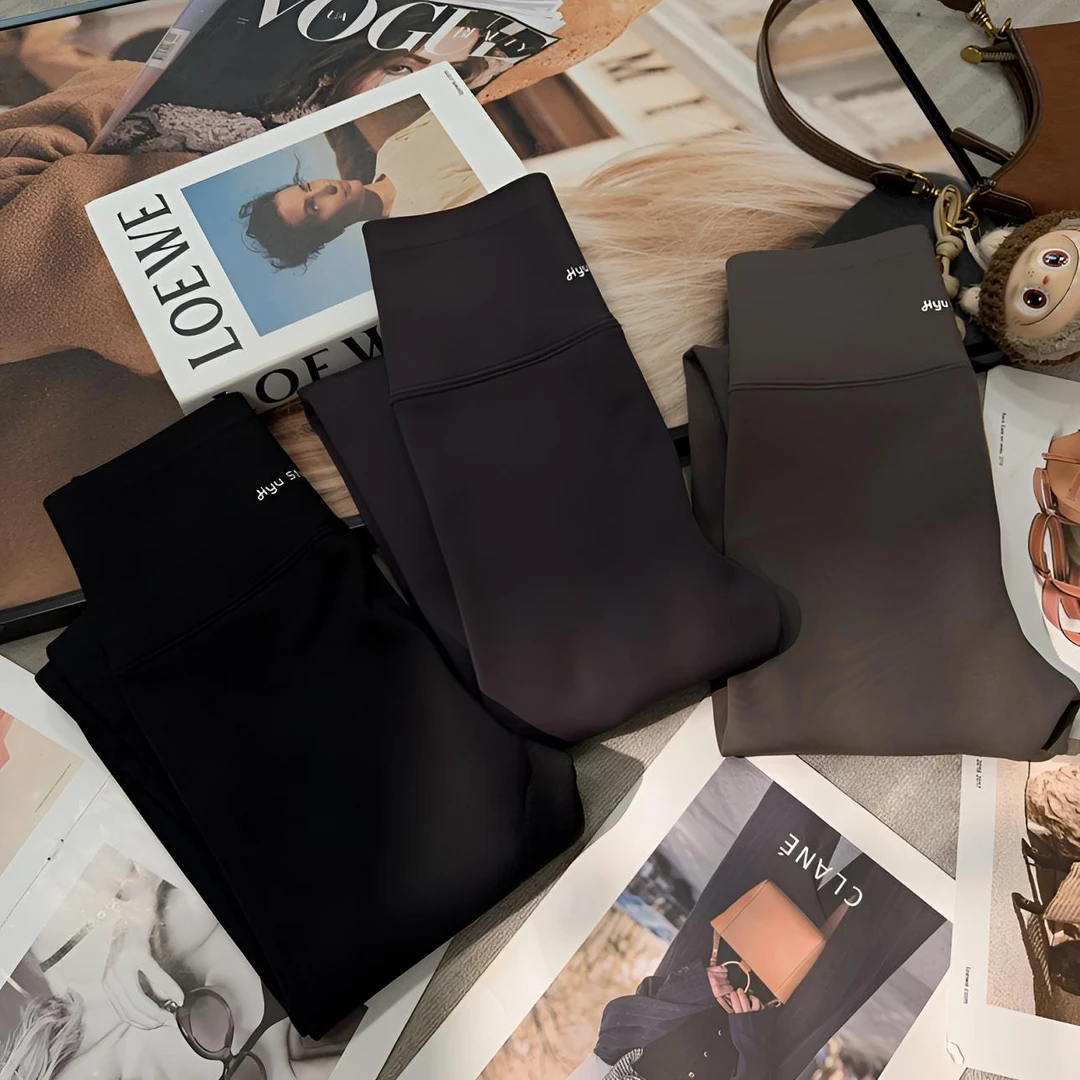 【静静衣橱】秋冬新款时尚显瘦高腰收腹提臀磨毛加厚芭比瑜伽裤P170