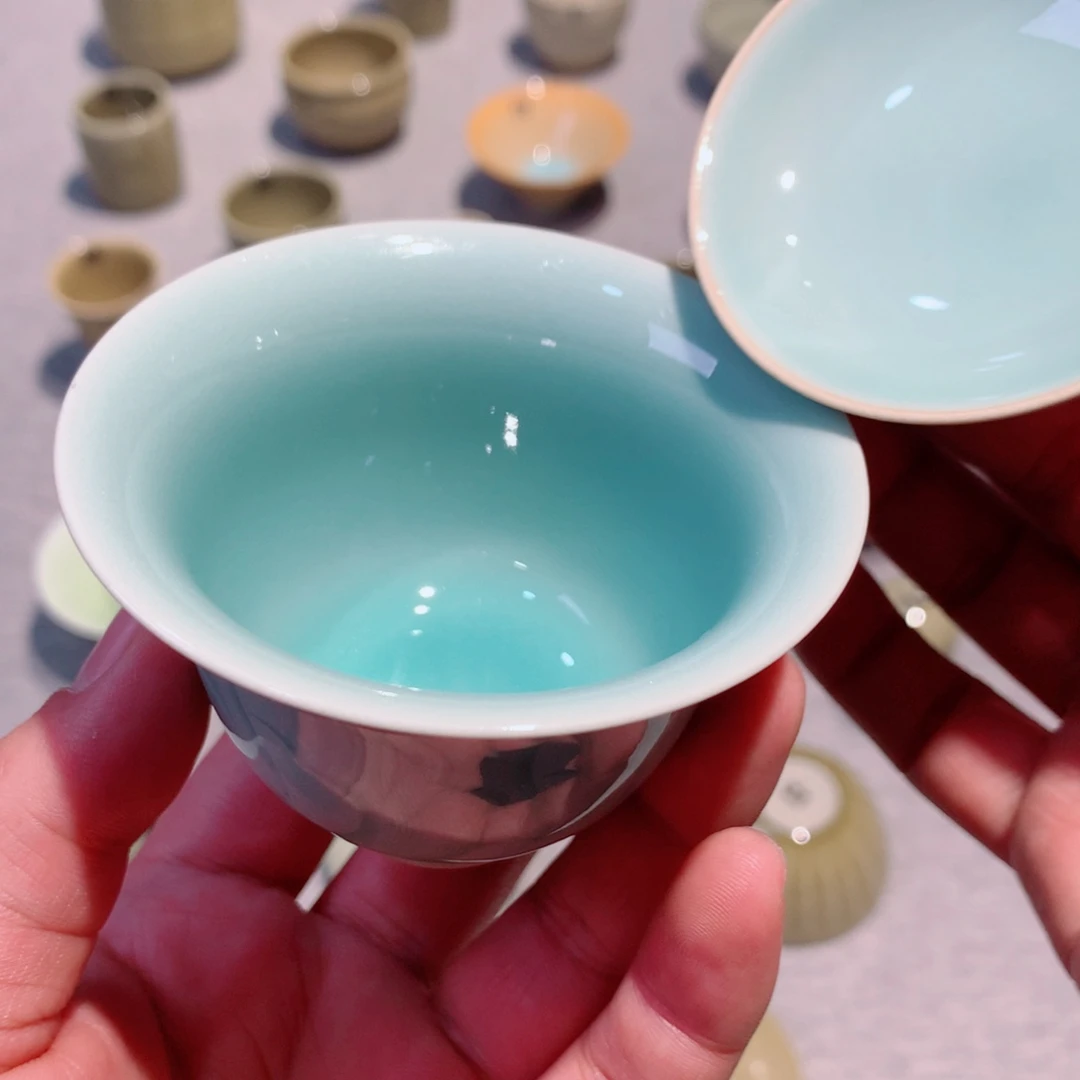 茶***柯龙泉青瓷茶具盖碗