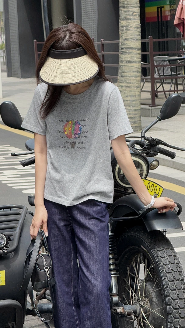 Y.M | 告白气球 重工手工款彩虹扣 印染热气球短袖上衣1379