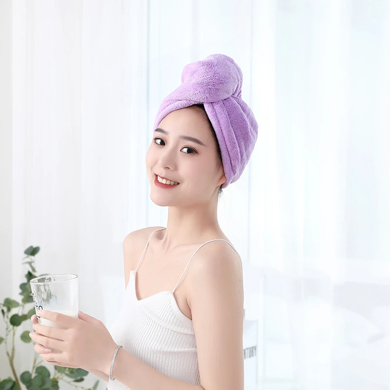 干发帽珊瑚绒干发帽柔软舒适成人长发干发帽网红可爱神器洗澡吸水