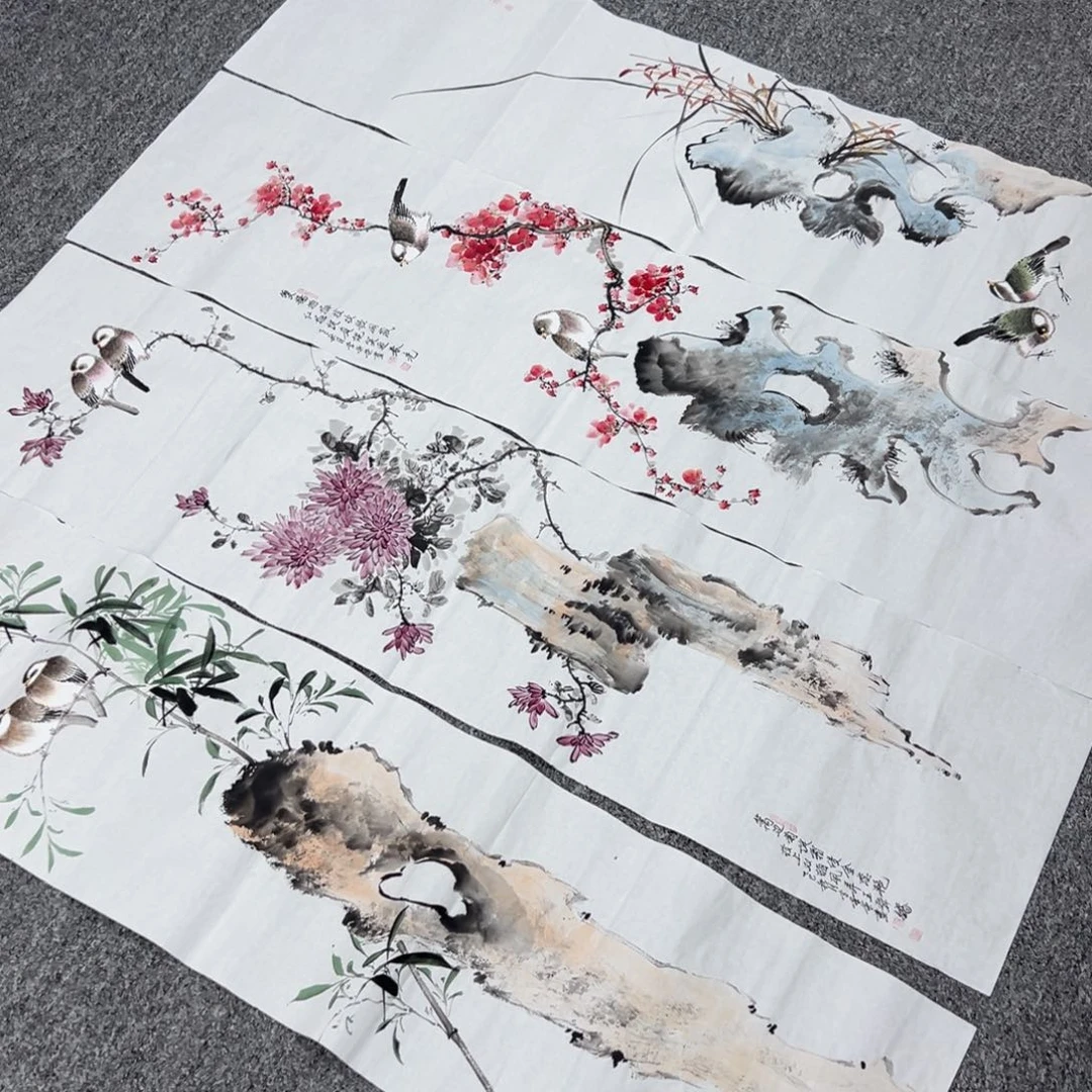 国画纯手绘字画宣纸