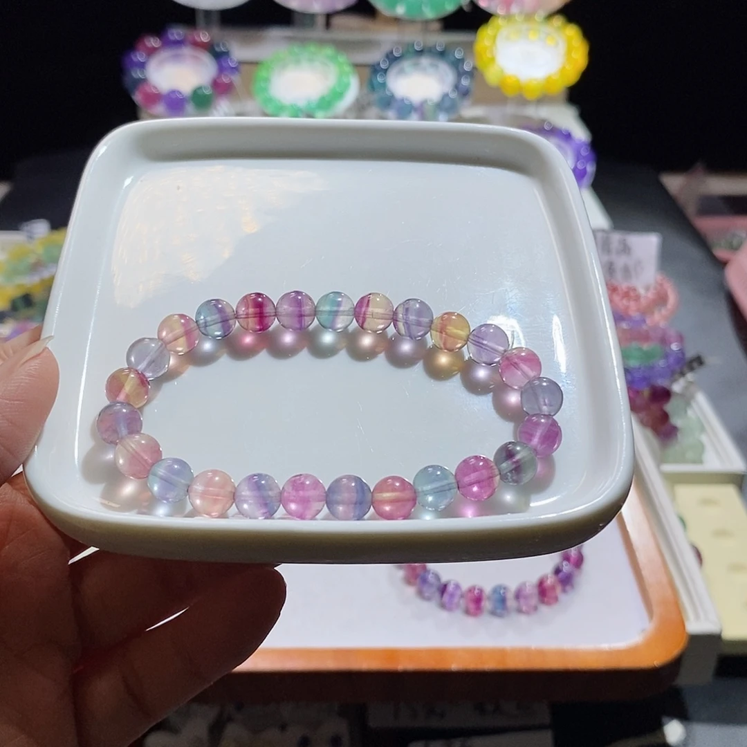 墨***九未镶嵌手链萤石7加