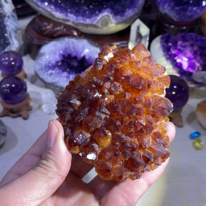 紫晶水晶寿桃未镶嵌