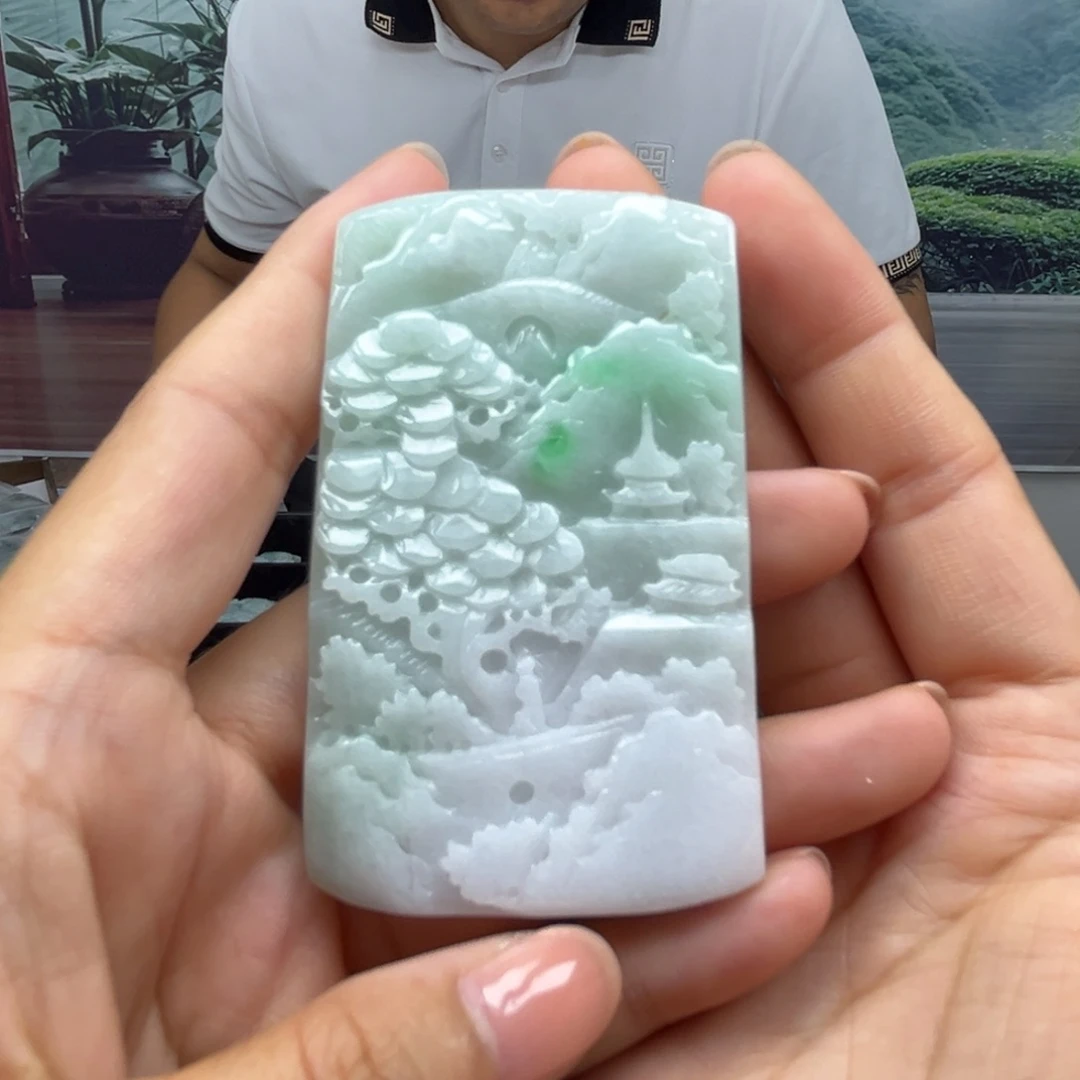 翡翠未镶嵌颈饰天然