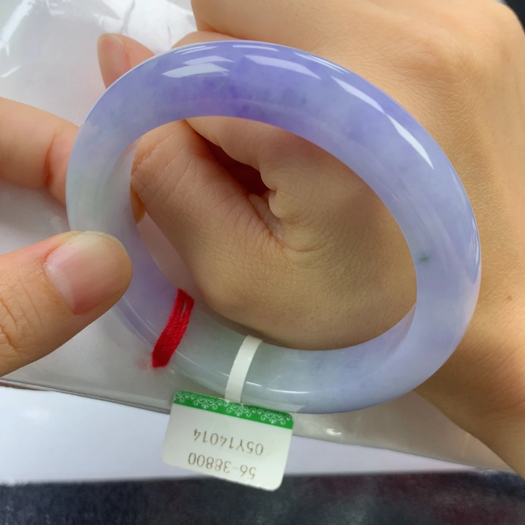 翡翠手镯未镶嵌缅甸天然翡翠A货56.6正