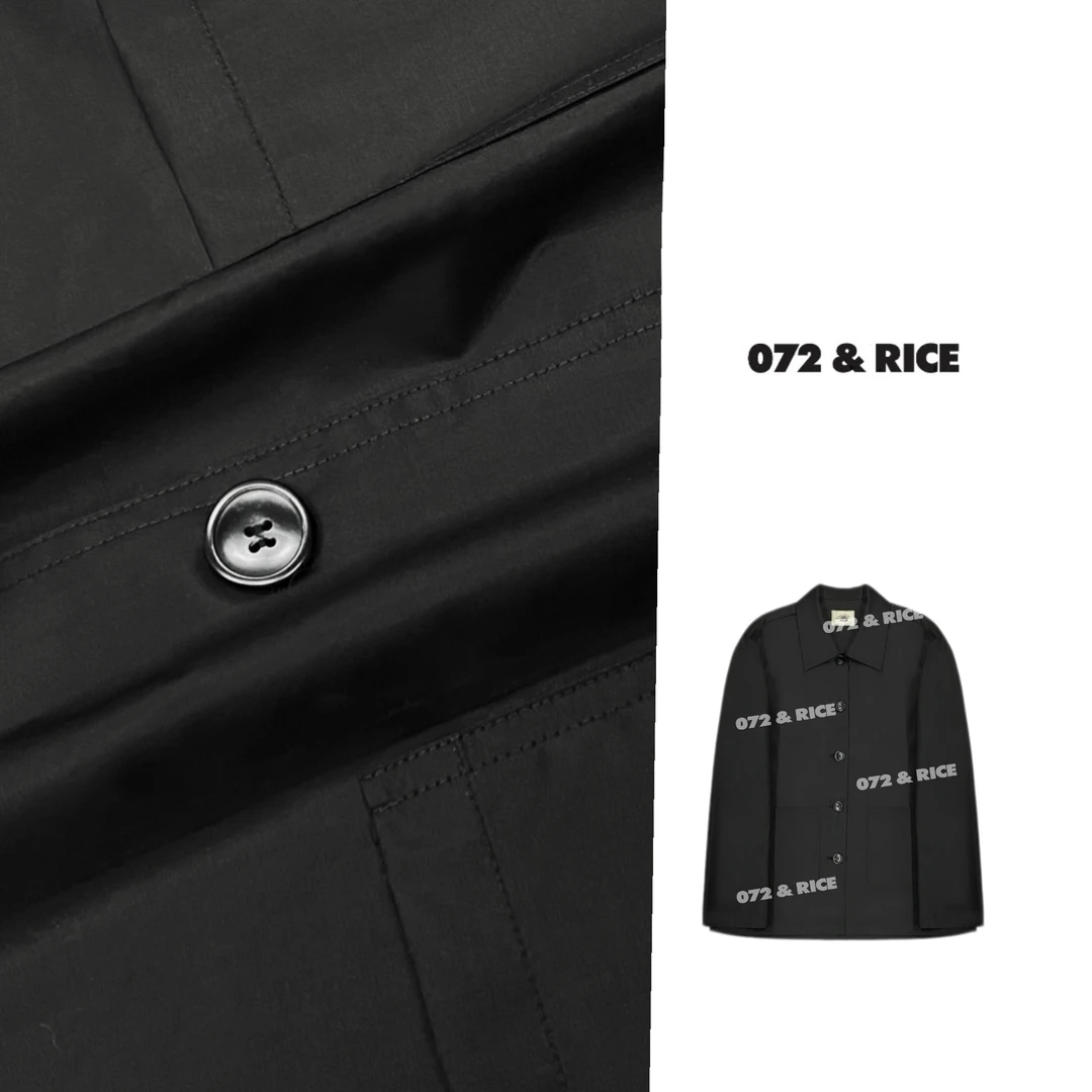 072 & RICE【石墨】100纯棉 春季休闲翻领长袖衬衫外套 32W208Z*