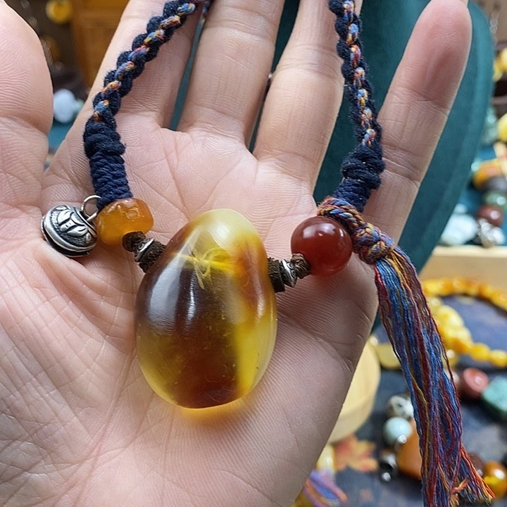 蜜蜡未镶嵌项链项链