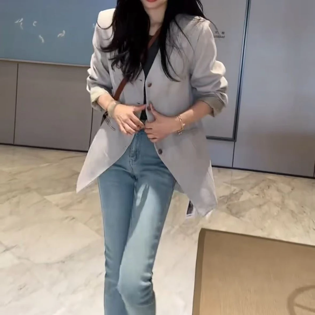 2025春季新款时尚显瘦气质女士网红洋气外套百搭款D7085